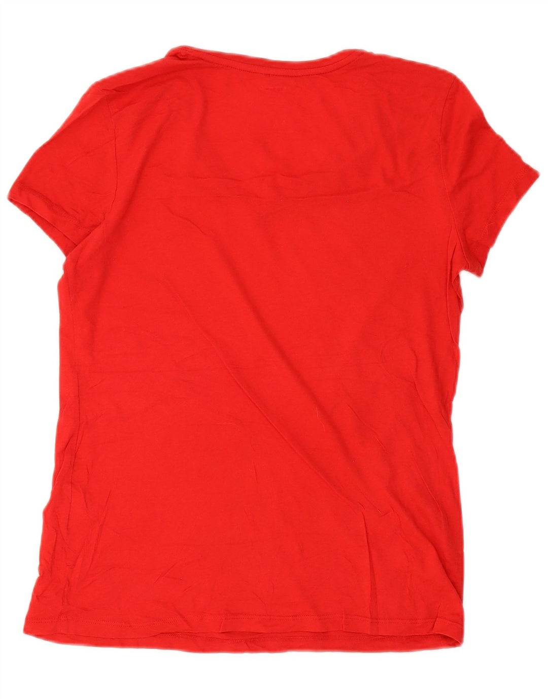 NAUTICA Γυναικείο T-Shirt Top UK 14 Μεσαίο κόκκινο βαμβακερό