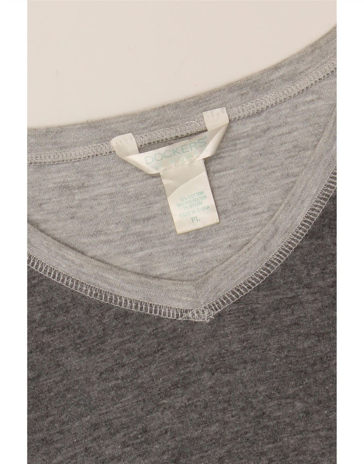DOCKERS Womens Top Long Sleeve UK 16 Large Grey Cotton Vintage Dockers and Second-Hand Dockers from Messina Hembry 