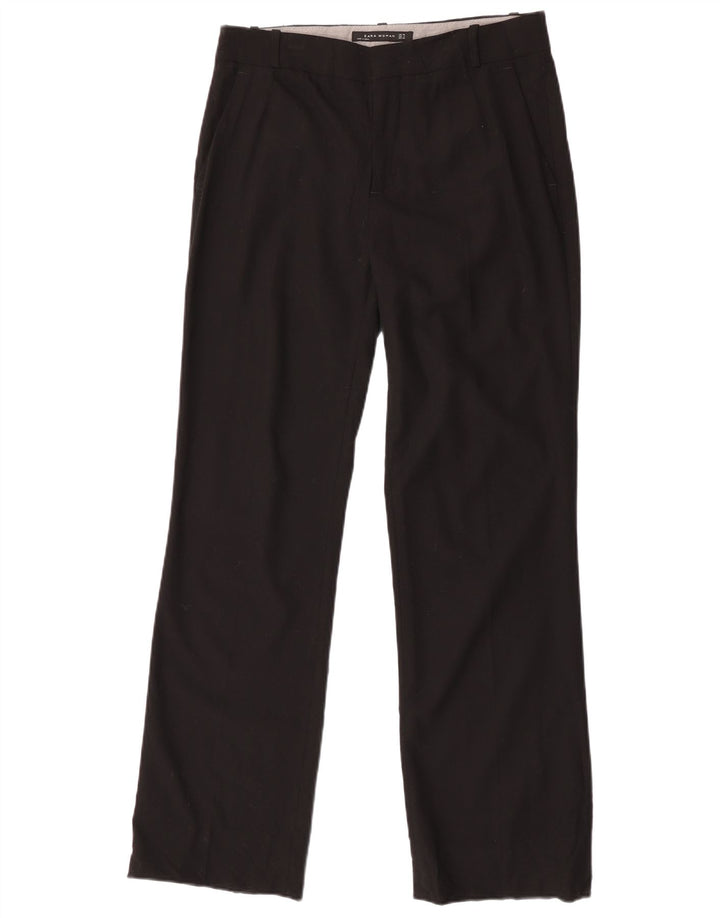 Zara Γυναικείο ίσιο παντελόνι Chino EU 38 Small W28 L31 μαύρο πολυεστέρα