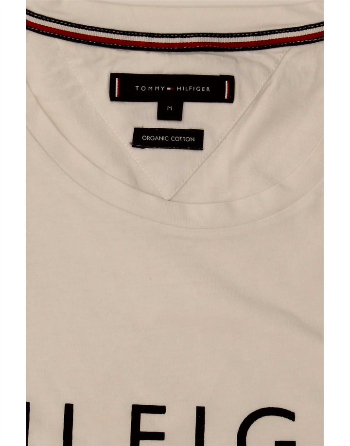 Ανδρικό γραφικό T-Shirt Tommy Hilfiger Top Μεσαίο λευκό βαμβακερό