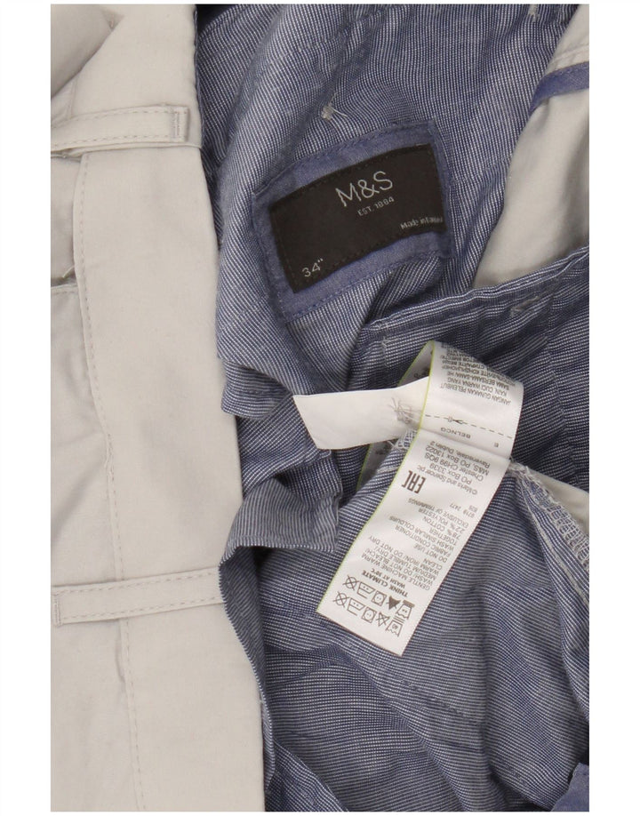 Ανδρικό σορτς Chino Marks & Spencer W34 μεγάλο μπεζ βαμβακερό