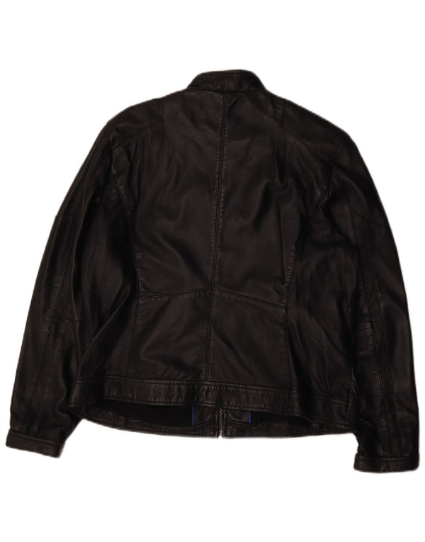 Vintage Γυναικείο Δερμάτινο Μπουφάν IT 44 Medium Black Leather