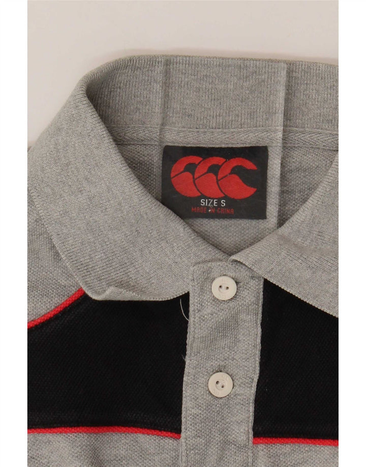 Canterbury Ανδρικό πουκάμισο Polo Μικρό γκρι βαμβακερό χρώμα
