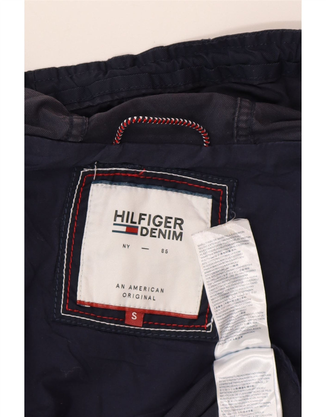 TOMMY HILFIGER Γυναικείο μεγάλο μπουφάν Parka με κουκούλα UK 10 Small Navy Blue