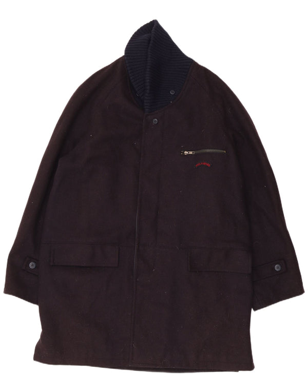 PAUL & SHARK Ανδρικό Πανωφόρι Yachting UK 40 Large Black Wool