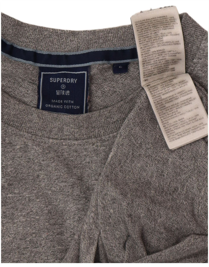 Ανδρικό μπλουζάκι Superdry Μπλουζάκι με μεγάλο γκρι βαμβάκι