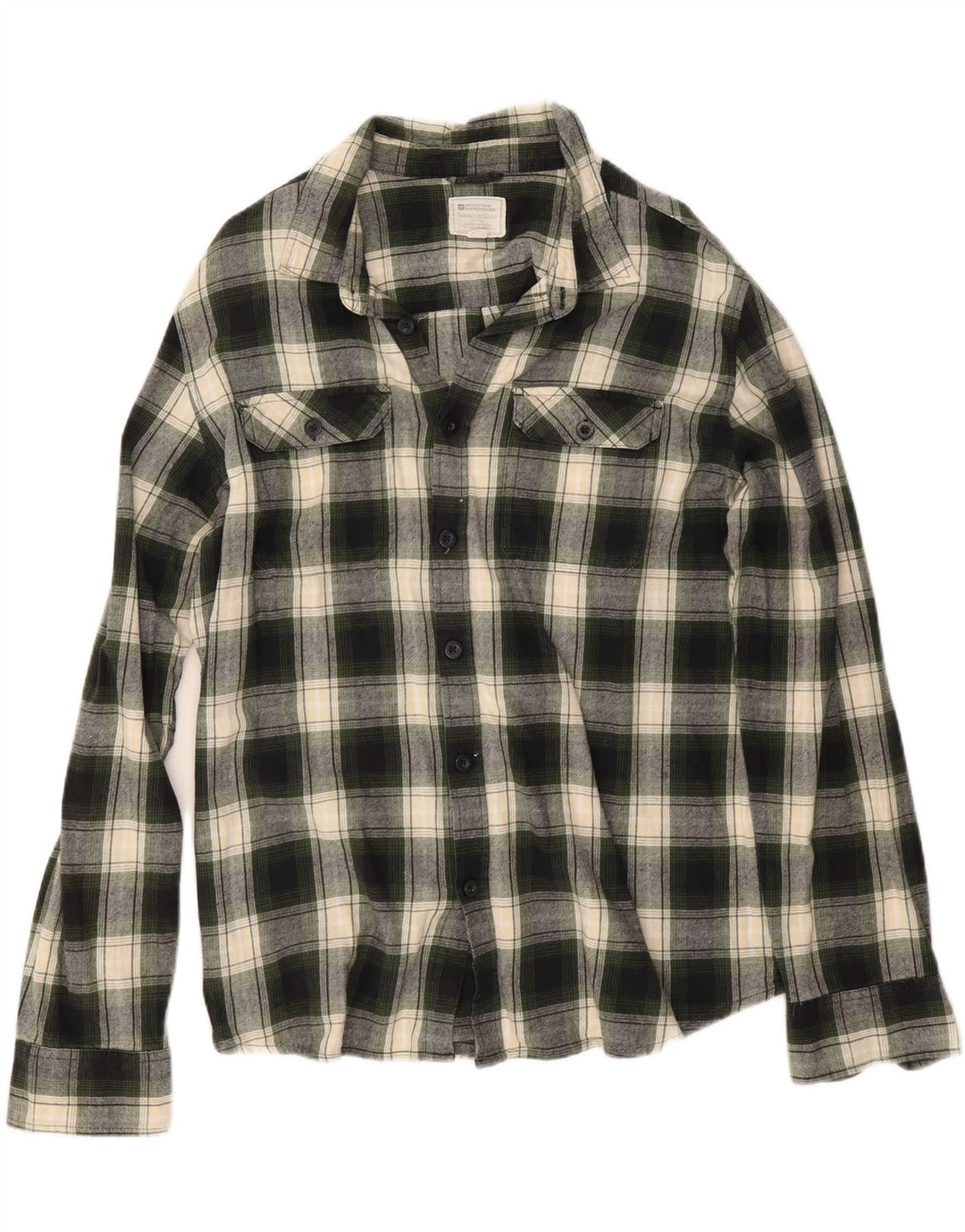 Ανδρικό φανελένιο πουκάμισο Mountain Warehouse XL Green Check Cotton