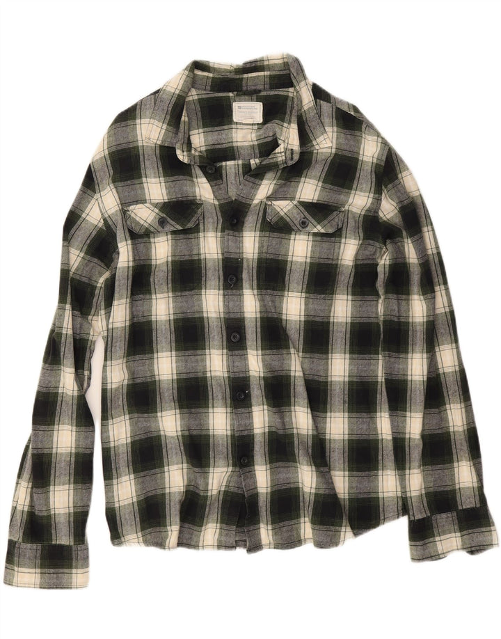 Ανδρικό φανελένιο πουκάμισο Mountain Warehouse XL Green Check Cotton