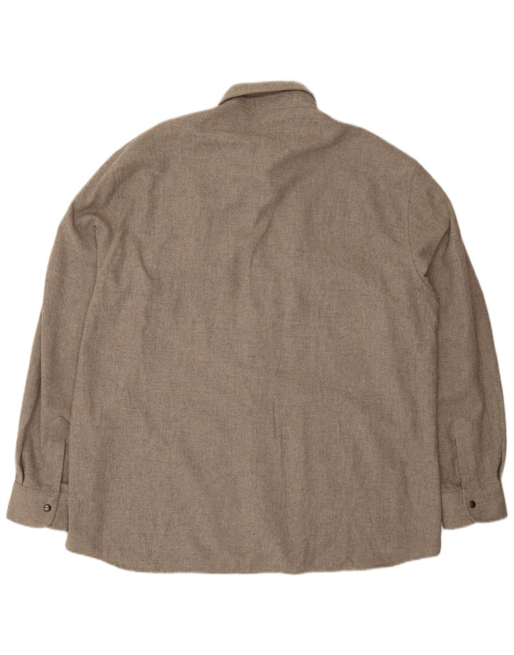 VINTAGE Mens Overshirt Shirt XL Brown