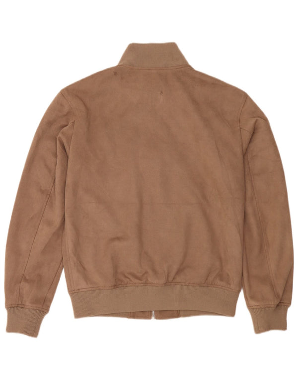 Zara Mens Bomber Jacket UK 38 Medium Brown