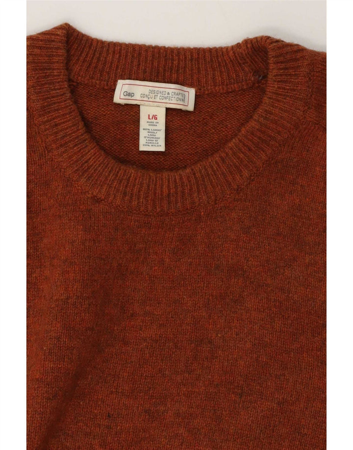 Ανδρικό πουλόβερ Gap Crew Neck Jumper Μεγάλο Καφέ Lambswool