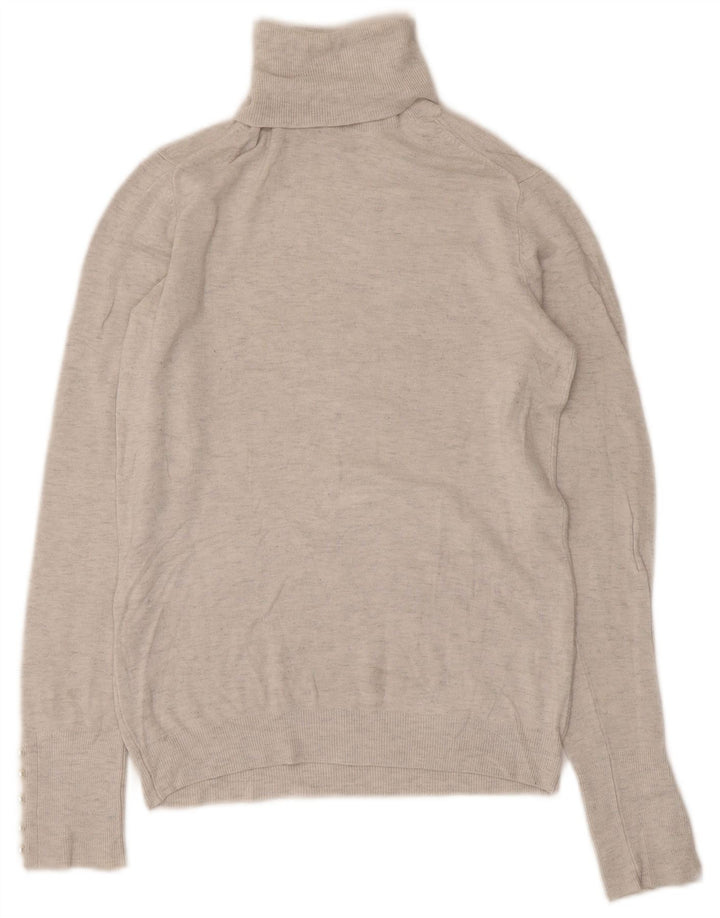Zara Γυναικείο πουλόβερ με ρολό λαιμόκοψη UK 12 Medium Grey