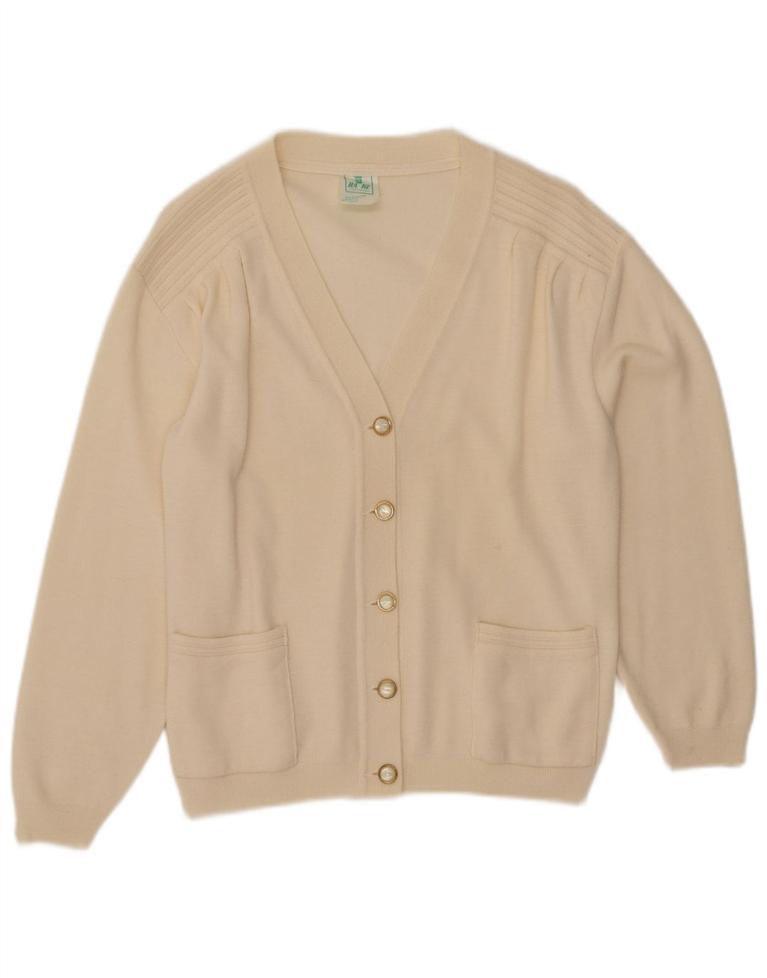 Γυναικείο πουλόβερ με ζακέτα VINTAGE UK 12 Medium Beige