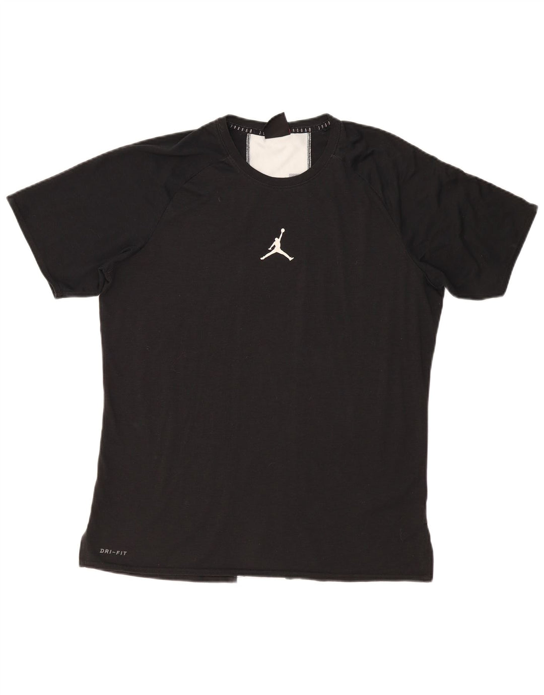Jordan Ανδρικό γραφικό T-Shirt Dri Fit Top Large Black Colourblock Πολυεστέρας