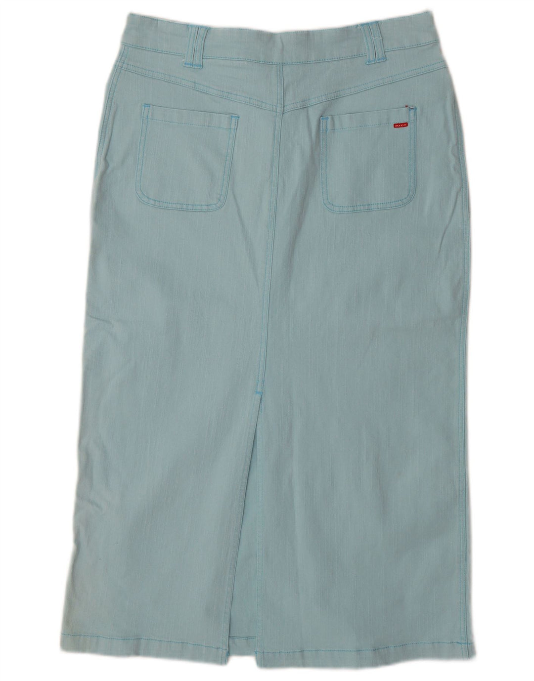 PACO Womens Denim Skirt Large W32 Blue Cotton