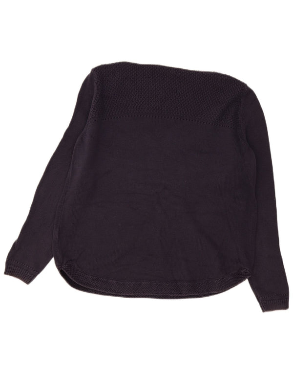 Marks & Spencer Γυναικείο πουλόβερ με λαιμό σκάφος UK 18 XL Navy Blue Cotton