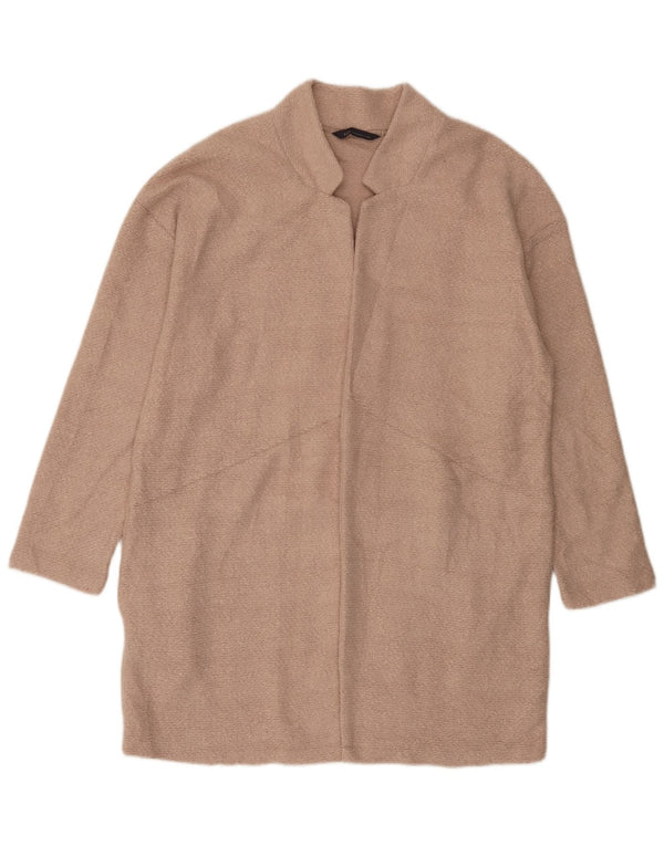 Marks & Spencer Γυναικείο πουλόβερ Longline Cardigan UK 16 μεγάλο ροζ πολυεστέρα