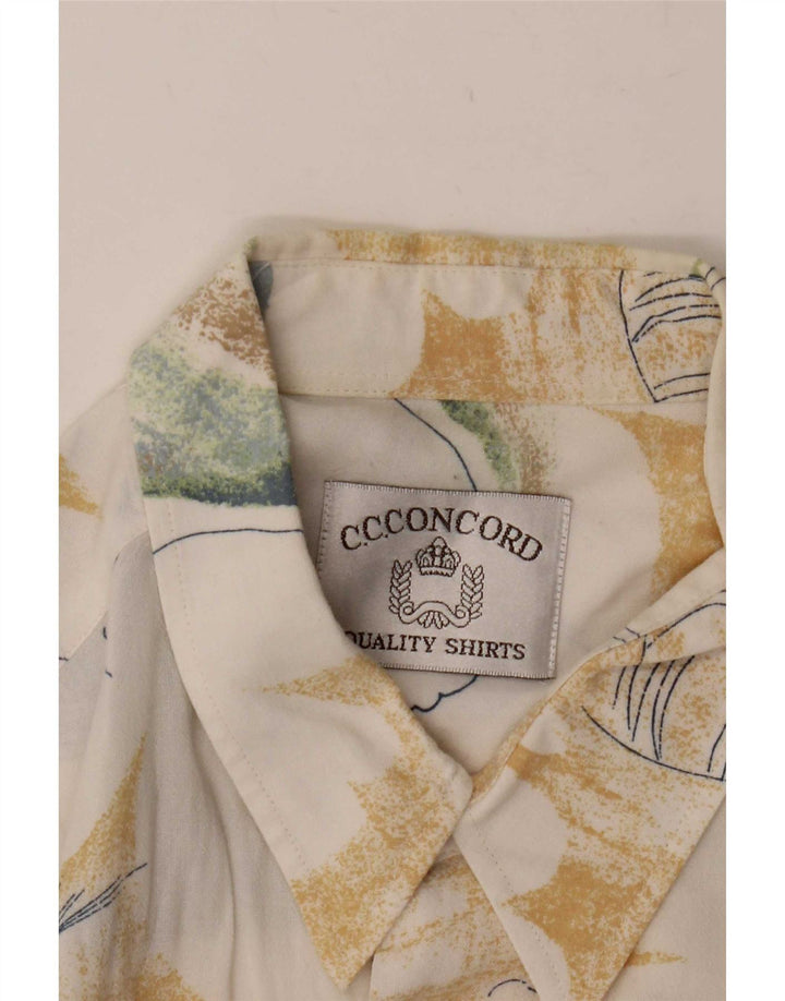 C.C.C.C.C.Concord Ανδρικό Abstract Pattern κοντομάνικο πουκάμισο XL Λευκό