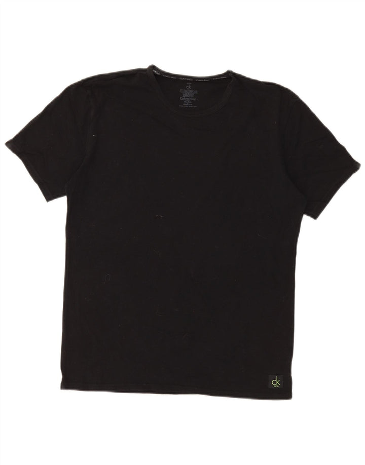 Ανδρικό T-Shirt Calvin Klein Top Μεσαίο μαύρο βαμβακερό