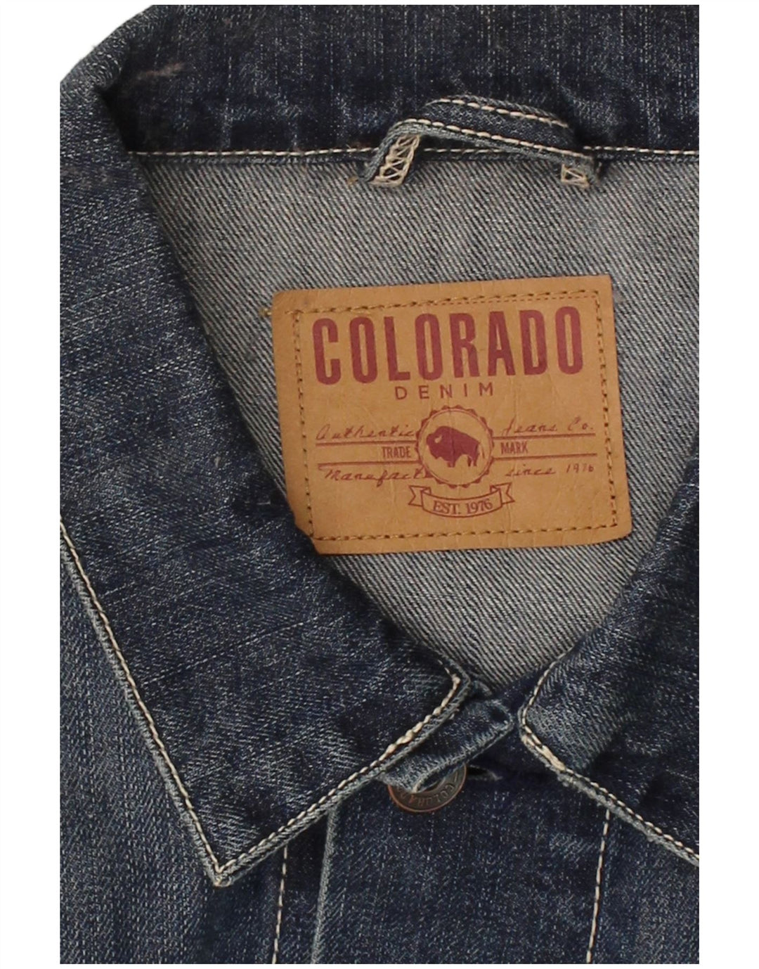 COLORADO Mens Denim Jacket UK 40 Large Blue