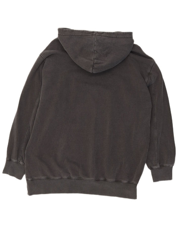 Marks & Spencer Womens Graphic Oversized Hoodie Jumper UK 14 Medium Black