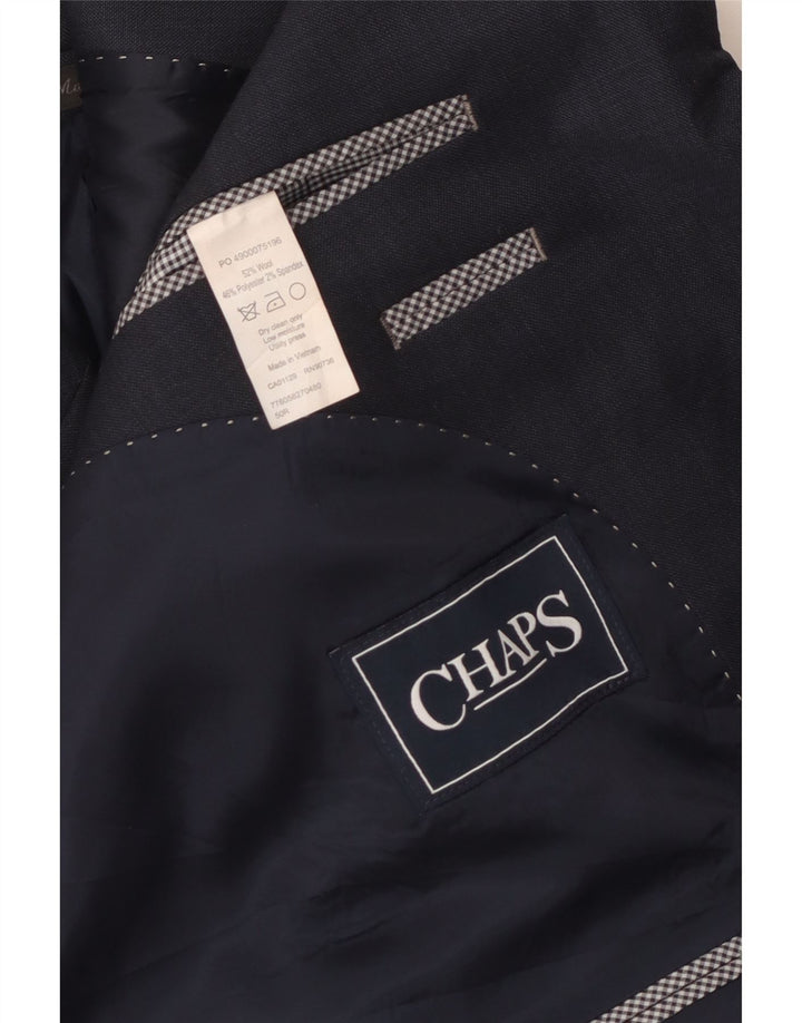 Chaps Ανδρικό τζάκετ Blazer 2 κουμπιών IT 50 Μεγάλο Μαλλί Navy Blue