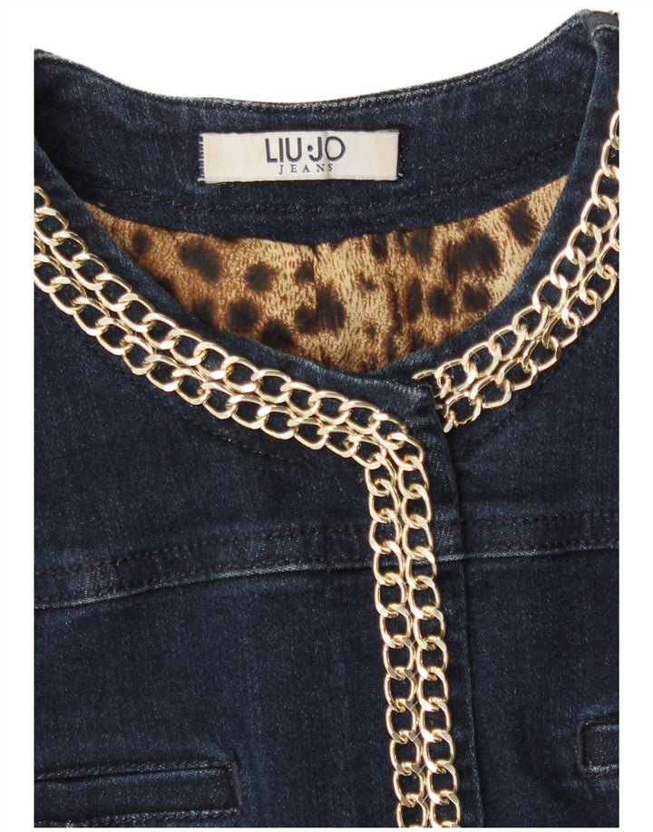 Liu Jo Γυναικείο Τζιν μπουφάν 3/4 μανίκι UK 10 Small Navy Blue