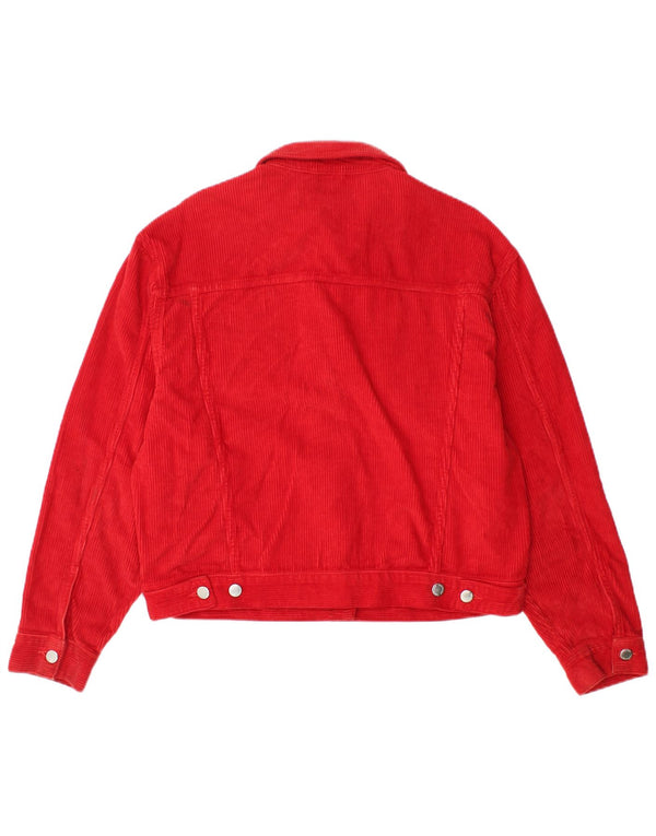 Topshop Γυναικείο Κοτλέ Μπουφάν UK 10 Small Red Cotton
