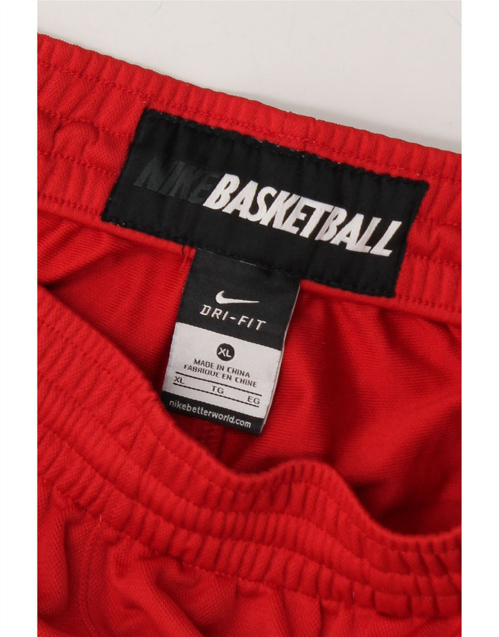 NIKE Womens Dri Fit Tracksuit Trousers XL Red Polyester Vintage Nike and Second-Hand Nike from Messina Hembry 