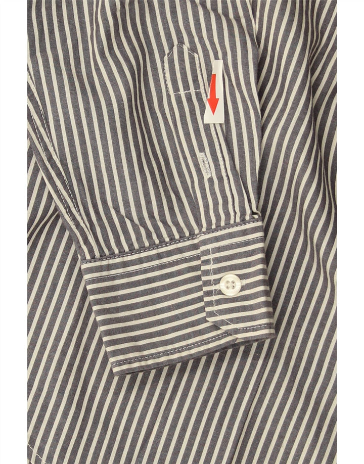 Πουκάμισο Benetton Boys 9-10 Years Blue Pinstripe