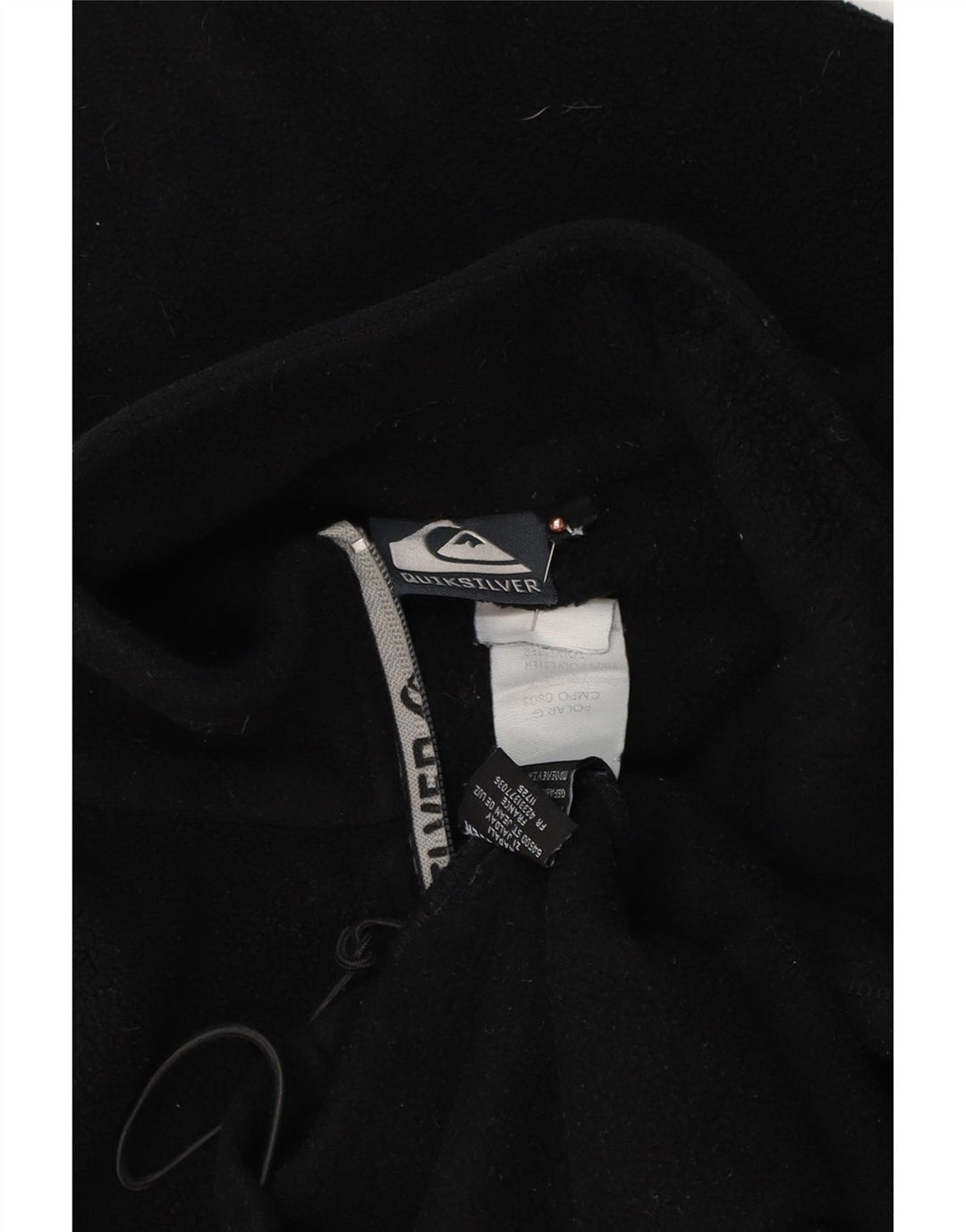 QUIKSILVER Ανδρικό φερμουάρ Fleece Jumper Μαύρο Πολυεστέρας