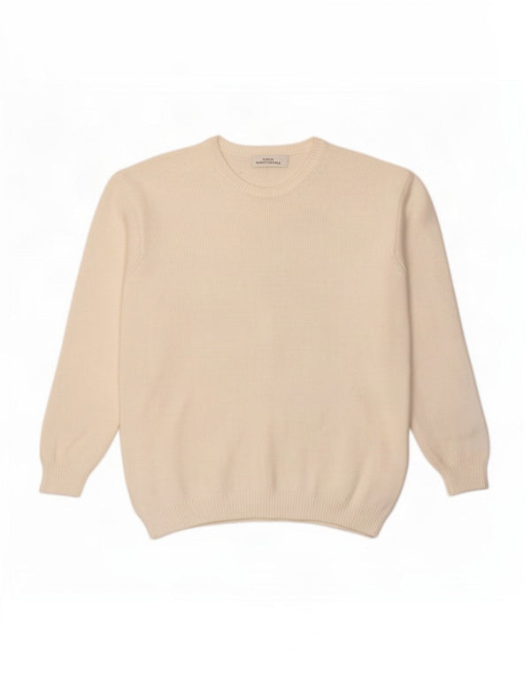 Marks & Spencer Γυναικείο πουλόβερ με λαιμόκοψη UK 12 Medium White