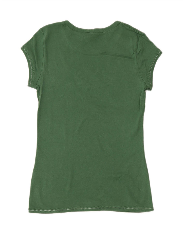 BENETTON Womens T-Shirt Top UK 12 Medium Green