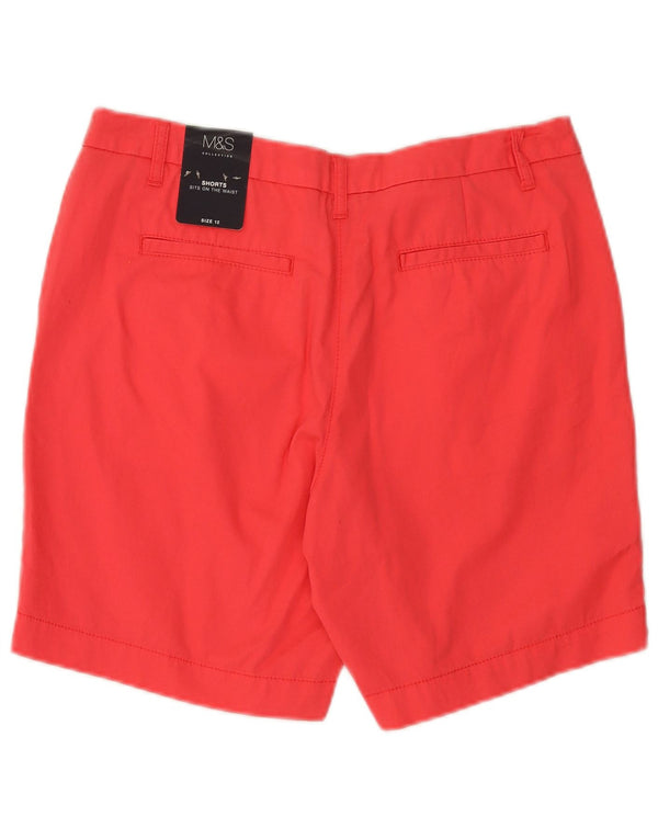 Marks & Spencer Γυναικείο σορτς Chino UK 12 Medium W32 Ροζ βαμβακερό