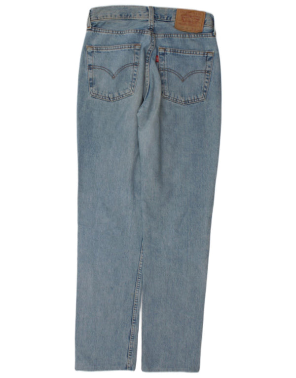 Levi's Womens 595 Straight Jeans W30 L30 Blue Cotton