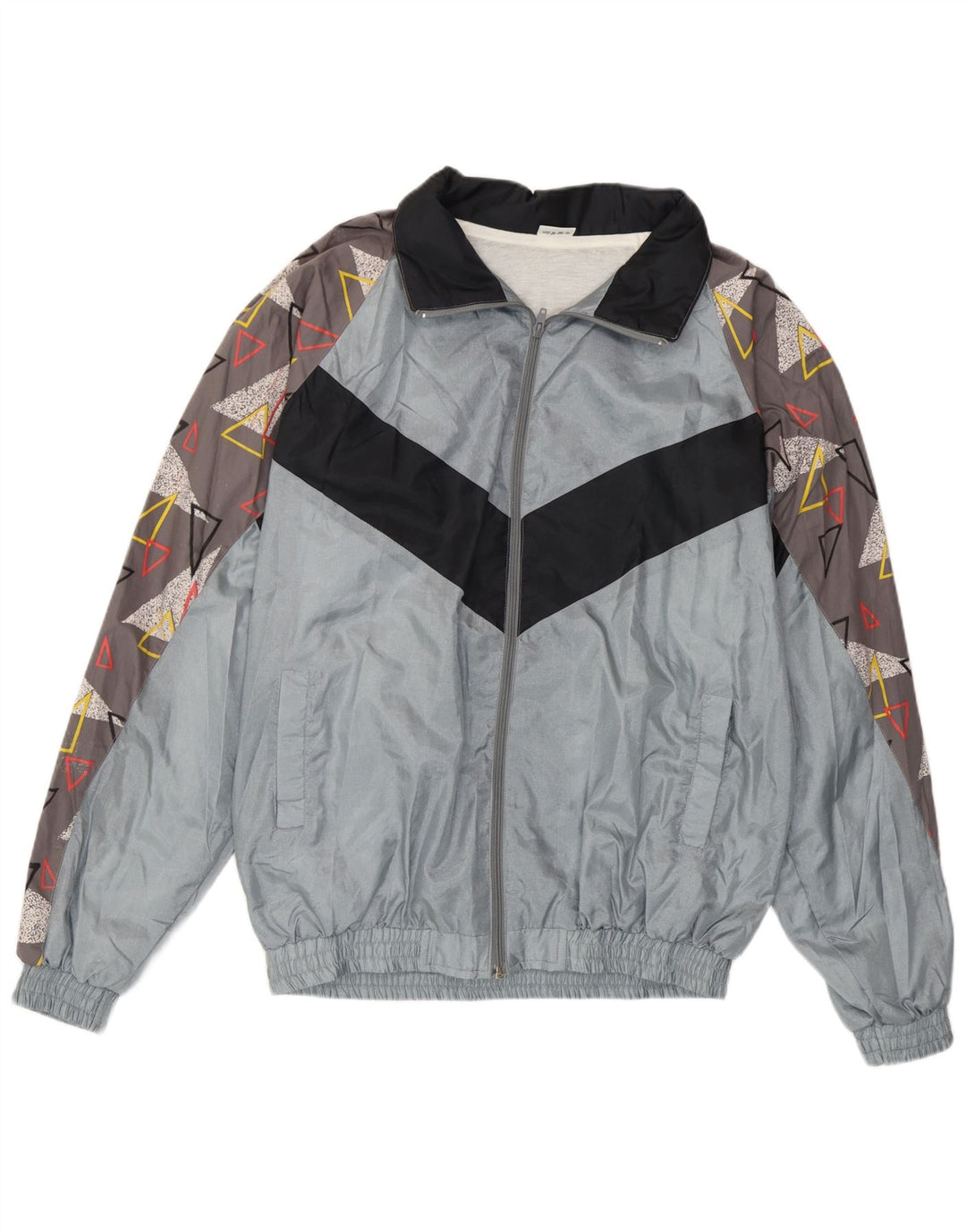 Vintage ανδρική αθλητική φόρμα Top Jacket XL Grey Geometric Polyamide