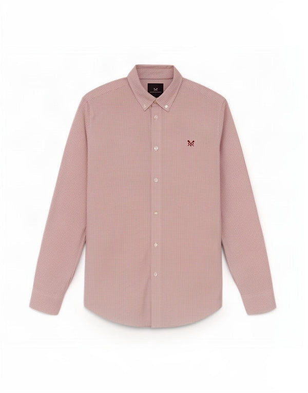 Ανδρικό πουκάμισο Crew Clothing Slim Fit, μεσαίο κόκκινο βαμβακερό