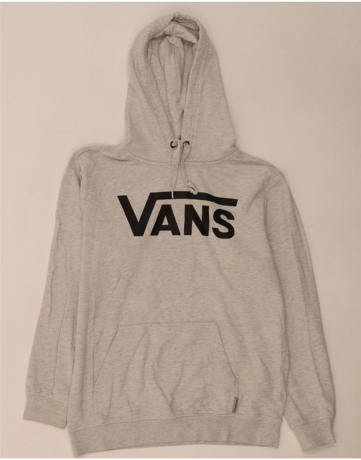 Ανδρικό γραφικό κουκούλα Vans από βαμβακερό μικρό γκρι χρώμα