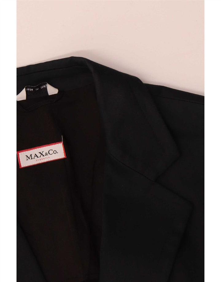 Max & Co. Γυναικείο σακάκι με 2 κουμπιά UK 10 Small Navy Blue Cotton