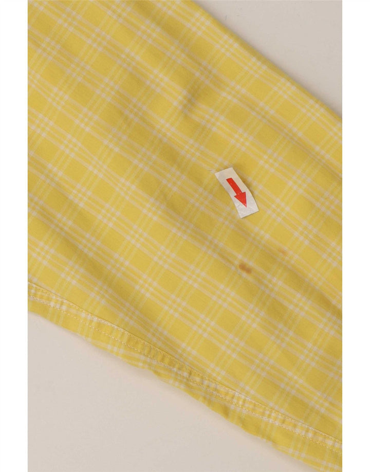 Brooksfield Ανδρικό πουκάμισο Μέγεθος 41 Large Yellow Check Cotton