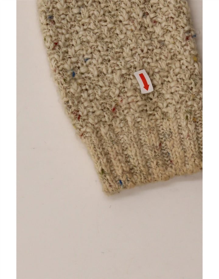 PER UNA Γυναικείο πουλόβερ με κουκούλα ζακέτα UK 12 Βαμβακερό μεσαίο μπεζ