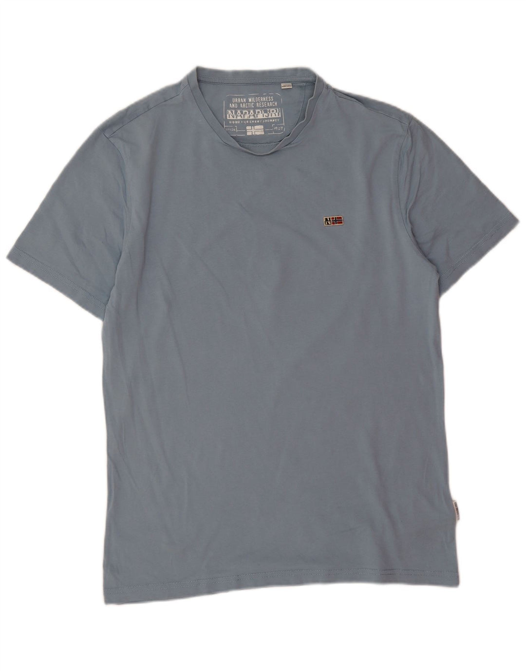 Ανδρικό T-Shirt Napapijri Τοπ μεσαίο μπλε βαμβακερό