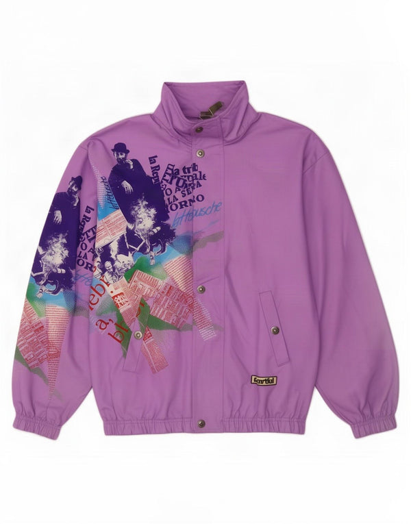 Ανδρική αθλητική γραφική φόρμα φόρμας Top Jacket XS Purple Polyester