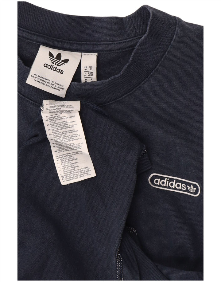 Ανδρικό T-Shirt Adidas Top Βαμβακερό μεσαίο Navy Blue