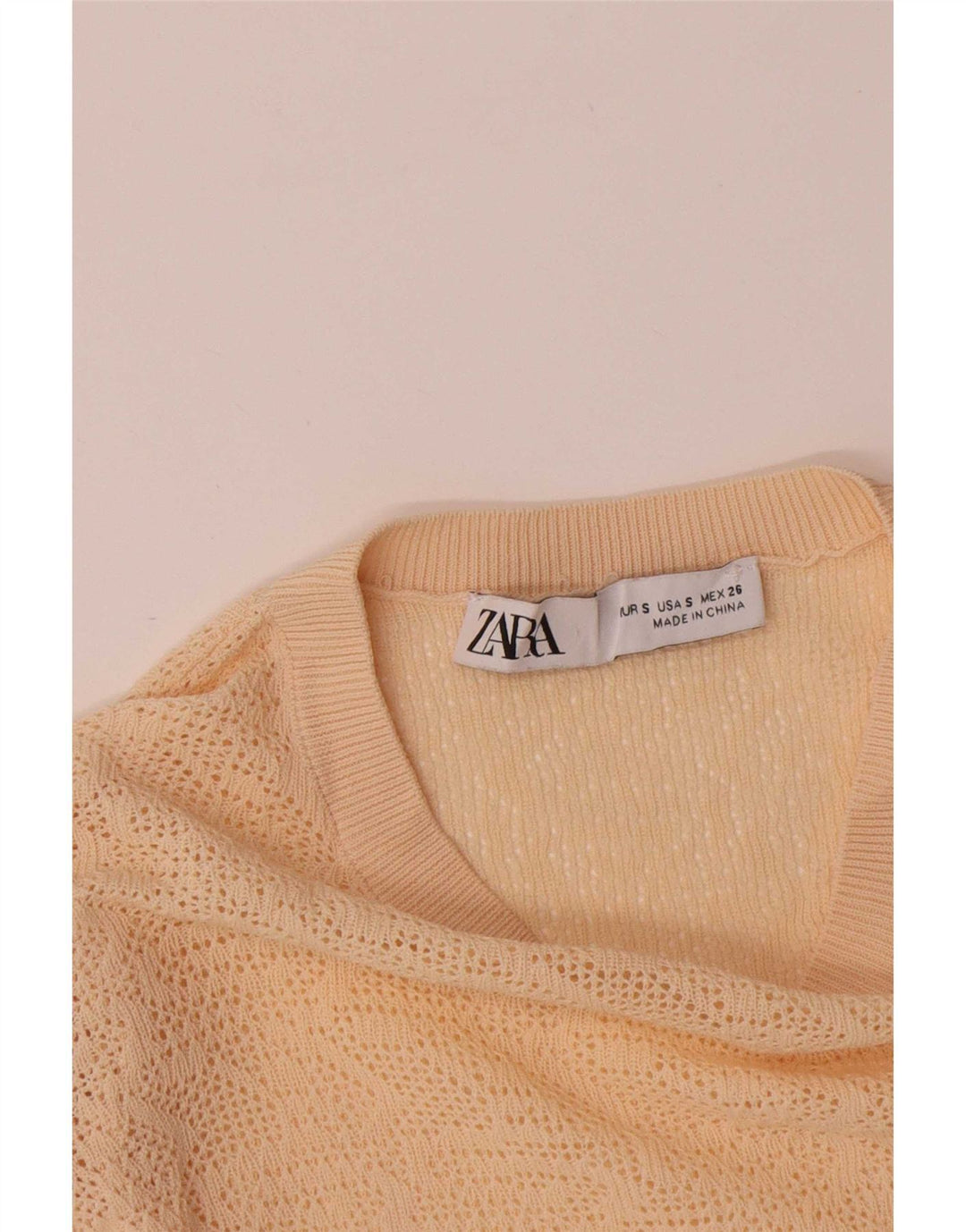 Zara Γυναικείο τοπ μακρυμάνικο UK 8 Small Beige