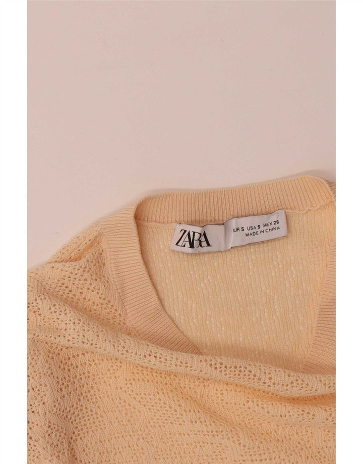 Zara Γυναικείο τοπ μακρυμάνικο UK 8 Small Beige