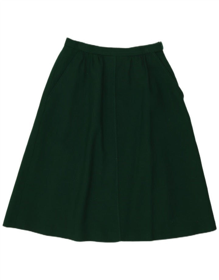 Γυναικεία Jaeger A-Line Φούστα UK 14 Medium W26 Green Wool
