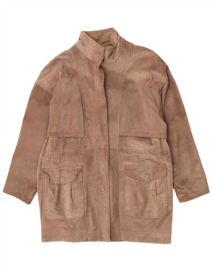 Bagatelle γυναικείο σουέτ πανωφόρι US 10 Large Brown Δερμάτινο