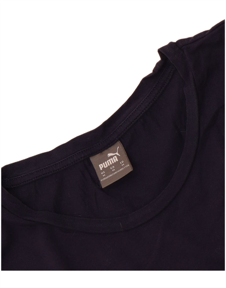 Γυναικείο γραφικό μπλουζάκι Puma Top UK 12 Medium Navy Blue