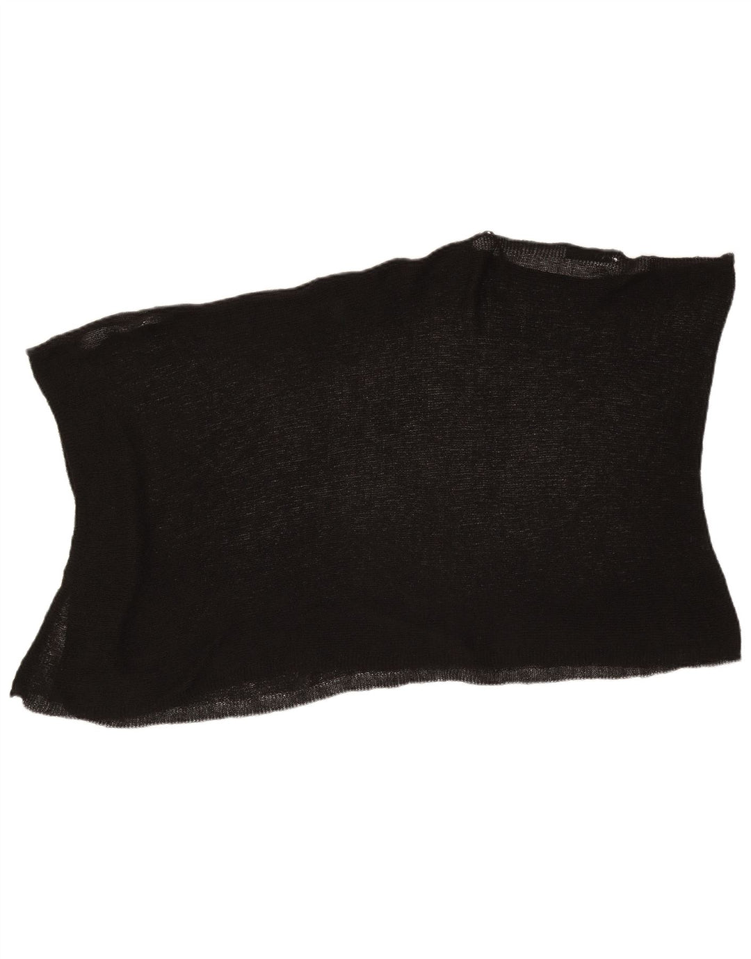 Zara Γυναικεία Μπλούζα Poncho Top UK 12 Medium Black Acrylic